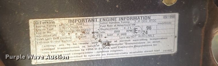 image for item MY9949 1999 Vermeer BC1250A  wood chipper