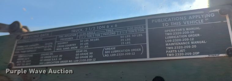 image for item MY9967 1971 Am General Cargo  flatbed truck