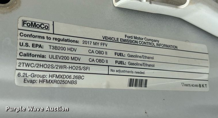 image for item NA9124 2017 Ford F250 XLT  SuperCab pickup truck