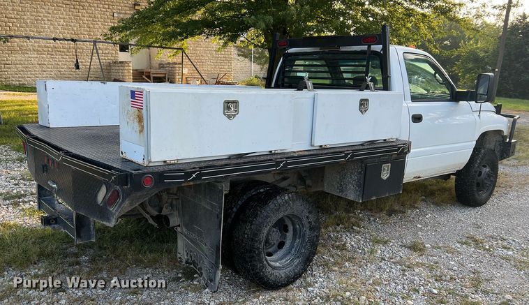 image for item NA9140 1995 Dodge Ram 3500 Laramie SLT  flatbed pickup truck