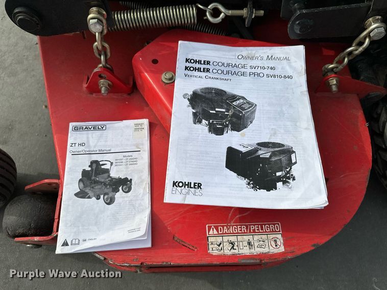 image for item NF9111 Gravely ZT2552HD  ZTR lawn mower