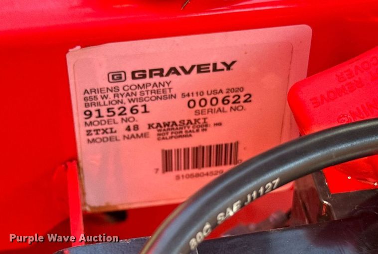 image for item NF9123 Gravely ZTXL 48 ZTR lawn mower