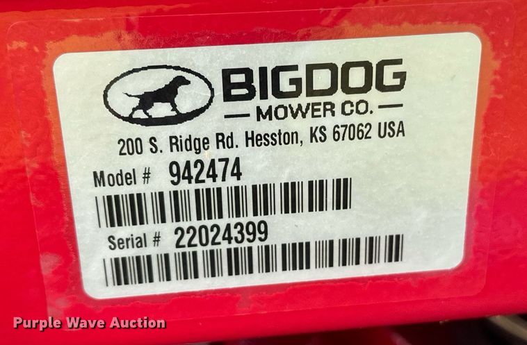 image for item NF9124 Big Dog Alpha MP  ZTR lawn mower
