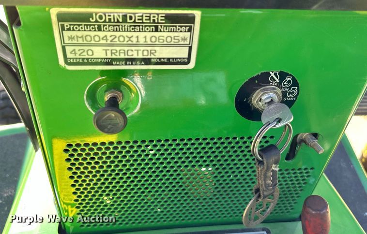 image for item NF9149 John Deere 420  lawn mower