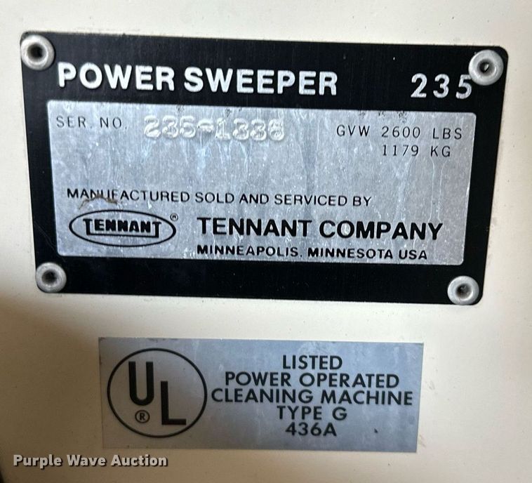 image for item NL9028 Tennant 235 sweeper