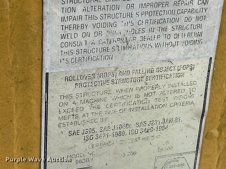 image for item NL9504 Caterpillar 963B  ROPS