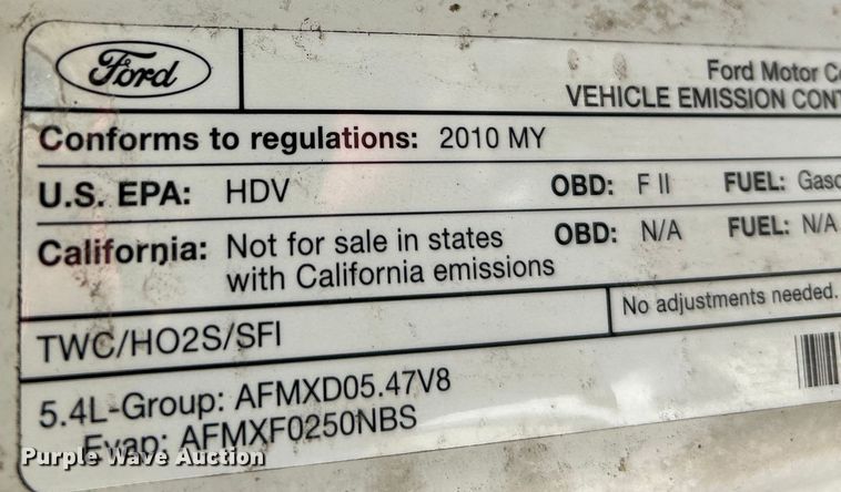 image for item NL9535 2010  Ford F350 Super Duty XL  Crew Cab pickup truck