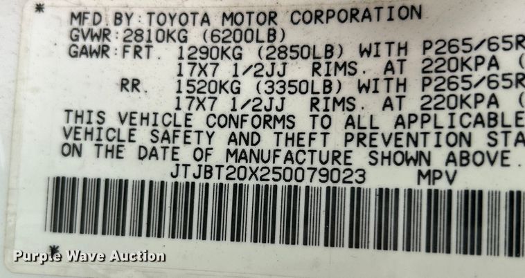 image for item NL9545 2005 Lexus GX470  SUV