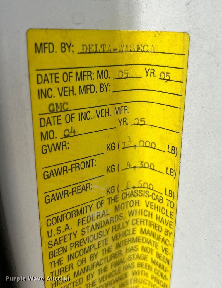 image for item NL9572 2005 Chevrolet Express 3500  box truck