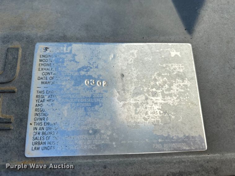 image for item NL9593 2003 Isuzu NPR HD  box truck