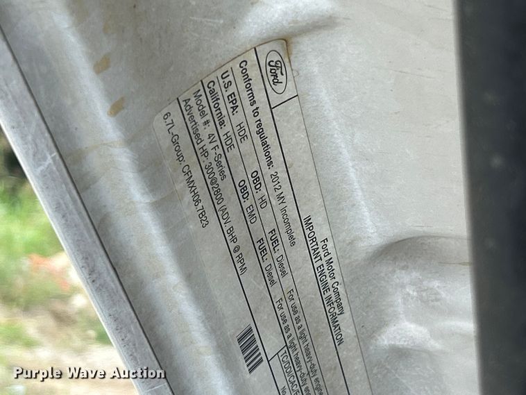 image for item NL9609 2012 Ford F550 Super Duty XL  flatbed truck