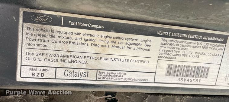 image for item NT9410 1998 Ford Mustang