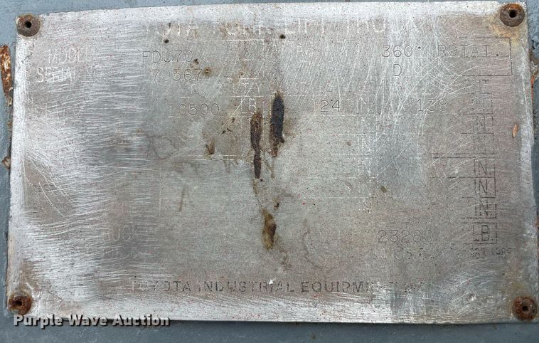 image for item NT9434 Toyota FDU70  forklift