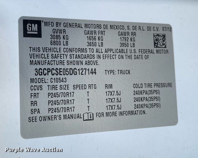 image for item NT9529 2013 Chevrolet Silverado 1500 LT  Crew Cab pickup truck