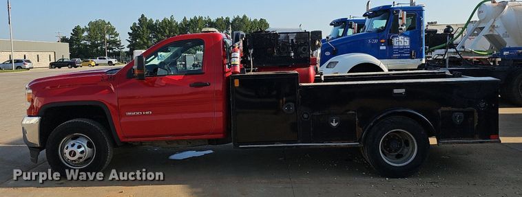 image for item NT9955 2015 GMC Sierra 3500HD  utility bed pickup truck