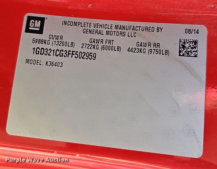 image for item NT9955 2015 GMC Sierra 3500HD  utility bed pickup truck