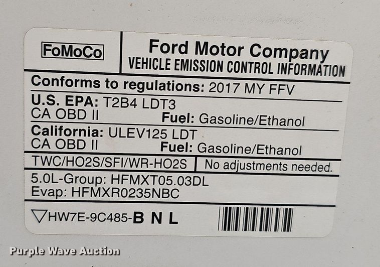 image for item NT9956 2017 Ford F150 Lariat  SuperCrew pickup truck