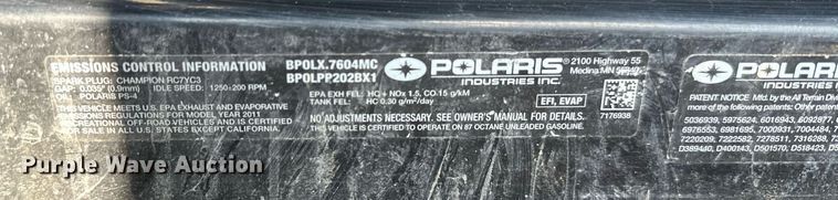 image for item OC9136 2011 Polaris Ranger 800 XP  utility vehicle