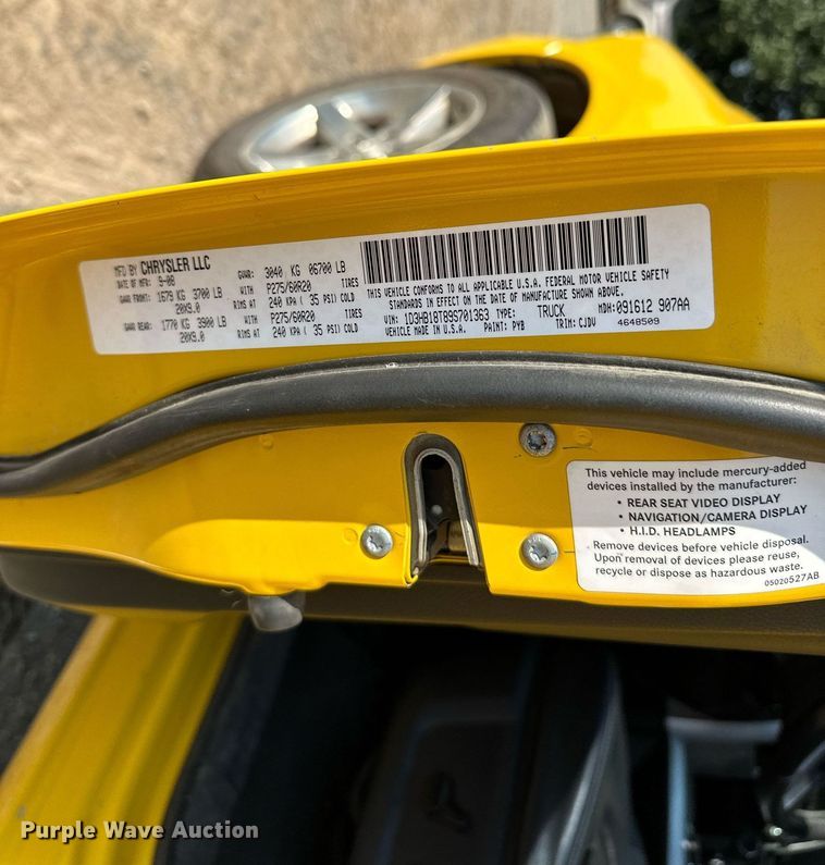 image for item OC9145 2009 Dodge Ram 1500  Quad Cab pickup truck