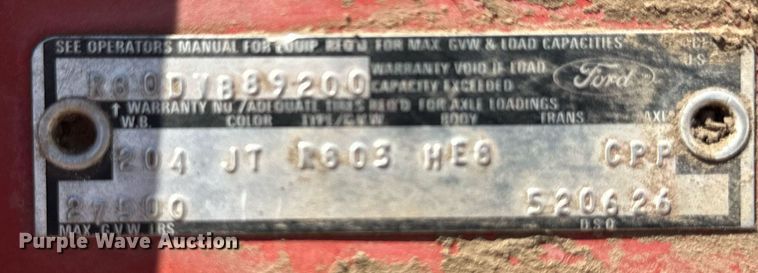 image for item OC9331 1976 Ford 8000  water truck