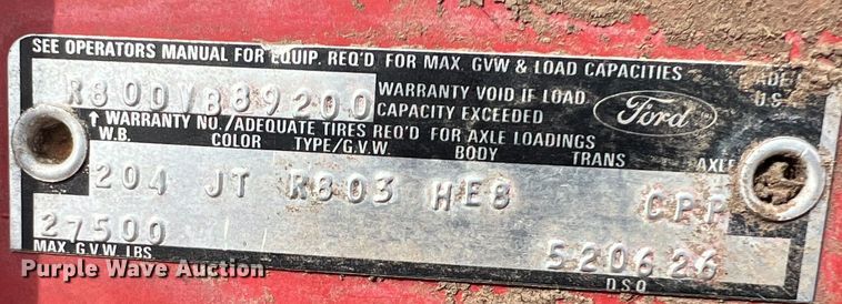 image for item OC9331 1976 Ford 8000  water truck