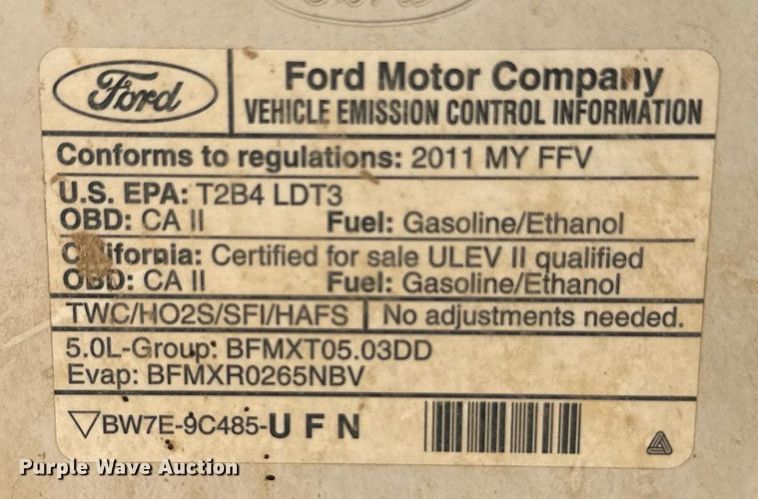 image for item OC9418 2011 Ford F150  SuperCab pickup truck