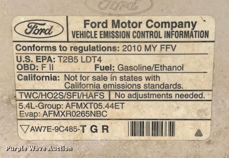 image for item OC9421 2010 Ford F150  SuperCab pickup truck