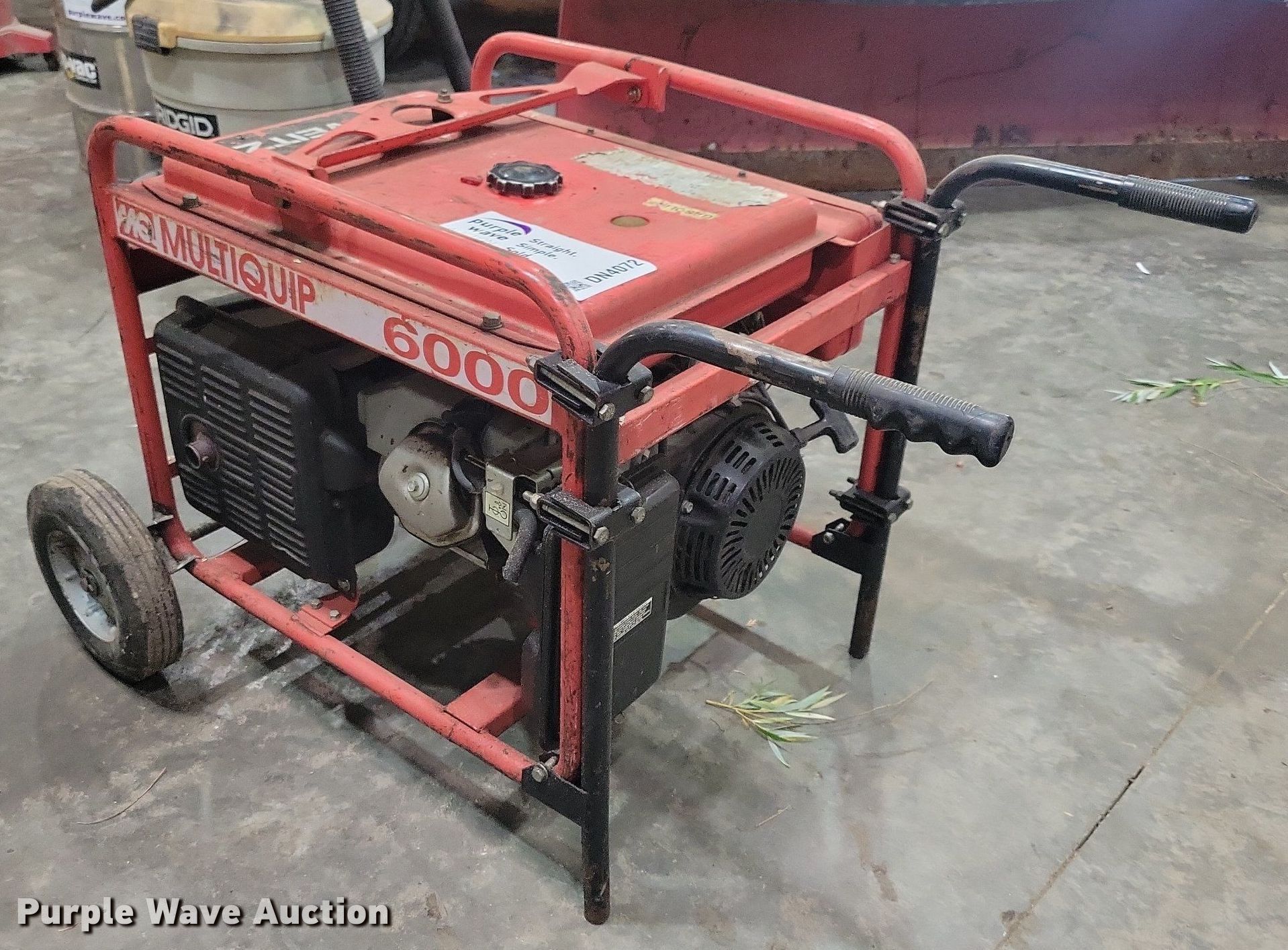 Multiquip 6000 generator in Des Moines, IA Item DN4072 sold Purple Wave