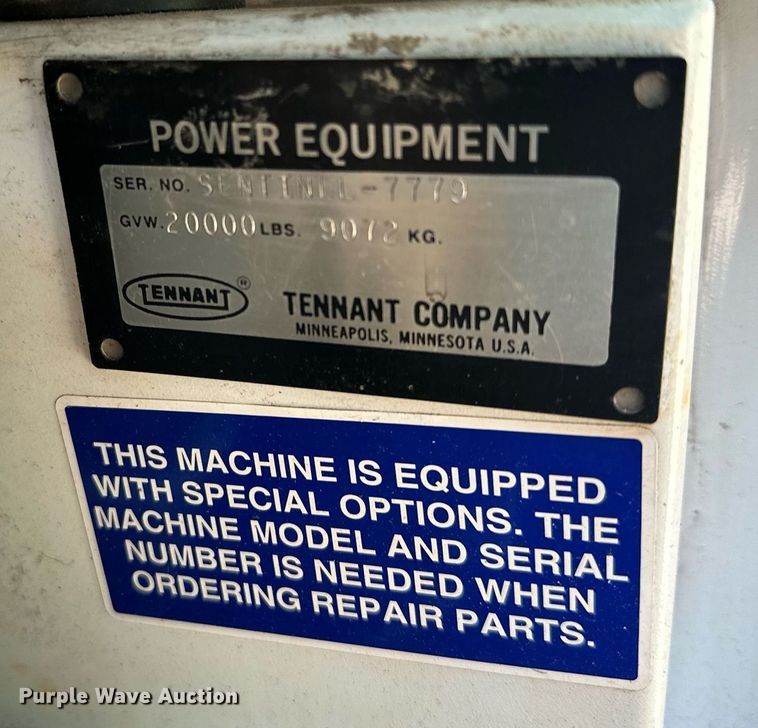 image for item AF9666 Tennant Sentinel street sweeper truck