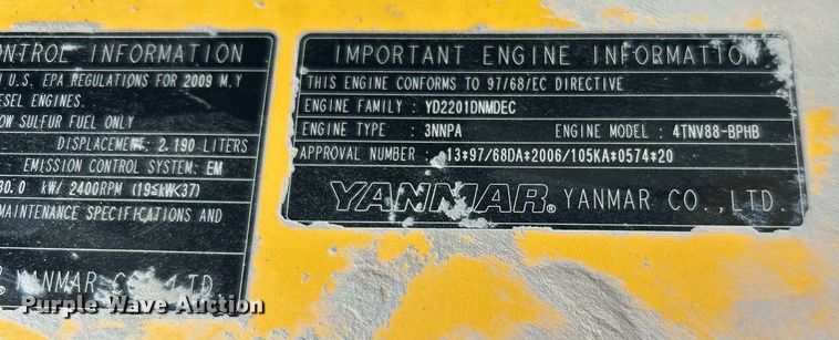 image for item DJ6288 2010 John Deere 50D  mini excavator