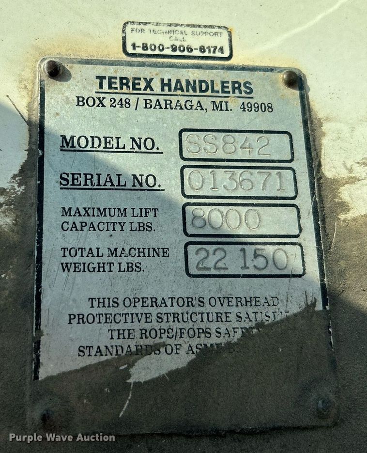 image for item DJ6289 Terex SS-842  telehandler