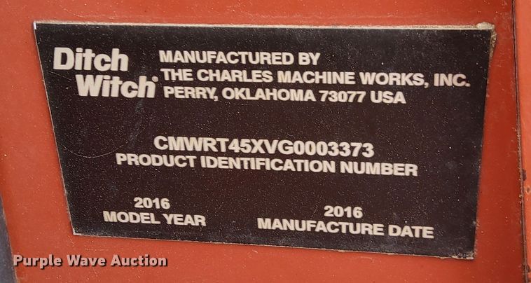 image for item DK3990 2016 Ditch Witch RT45  trencher