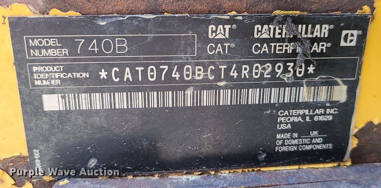 image for item DK4052 2015 Caterpillar 740B  haul truck