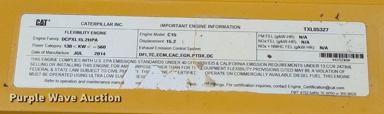 image for item DK4052 2015 Caterpillar 740B  haul truck