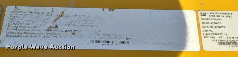 image for item DK4054 2016 Caterpillar 349FL  excavator