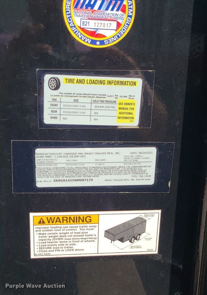 image for item DK4064 2022 Maxey  roll-off container trailer