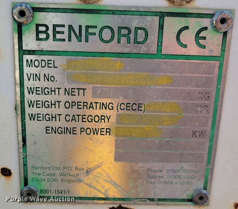 image for item DN4068 Benford TV1200DPR  double drum vibratory roller