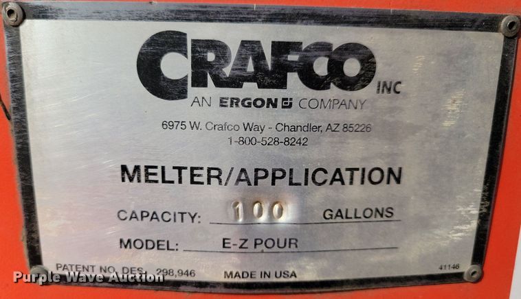 image for item DN4069 2009 Crafco EZ Pour 100 D  pothole patcher