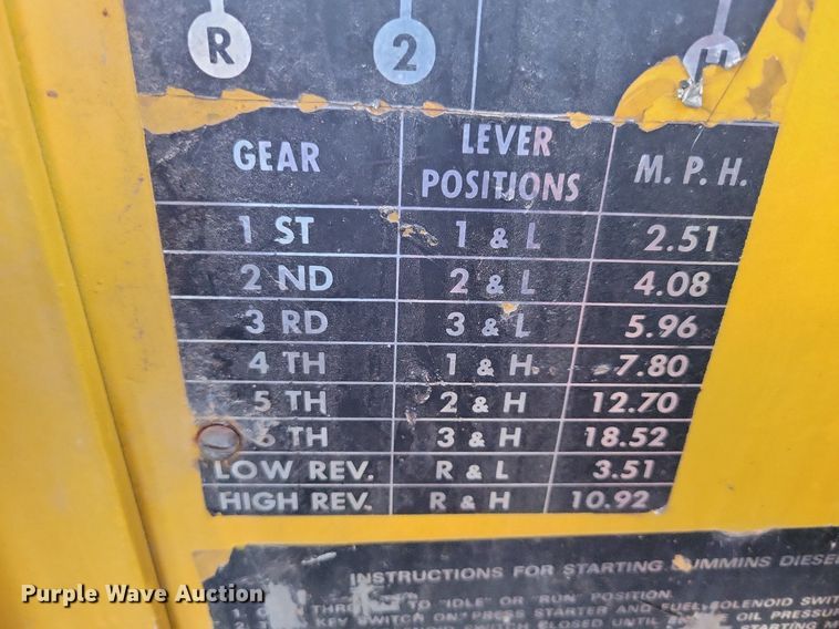 image for item DN4104 1969 BLH Austin-Western Super 300  rigid frame motor grader