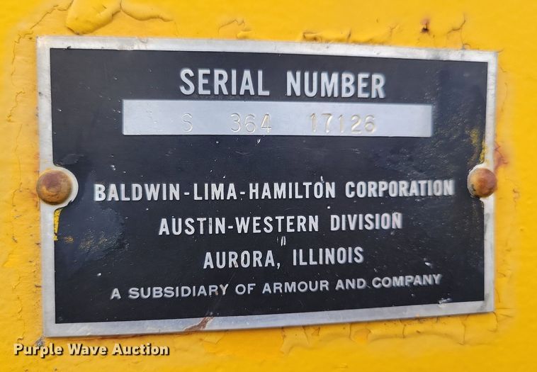 image for item DN4104 1969 BLH Austin-Western Super 300  rigid frame motor grader