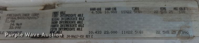 image for item DN8598 1998 Freightliner FL70 Broom Bear  street sweeper truck