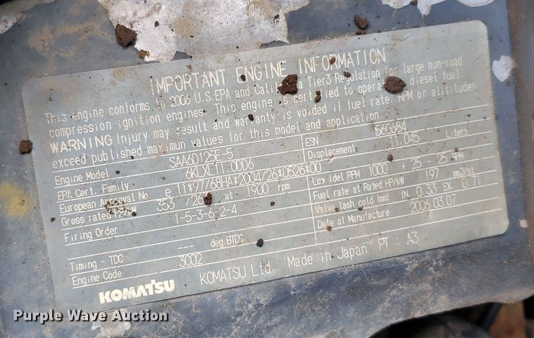 image for item DO3033 2007 Komatsu PC400LC-7  excavator