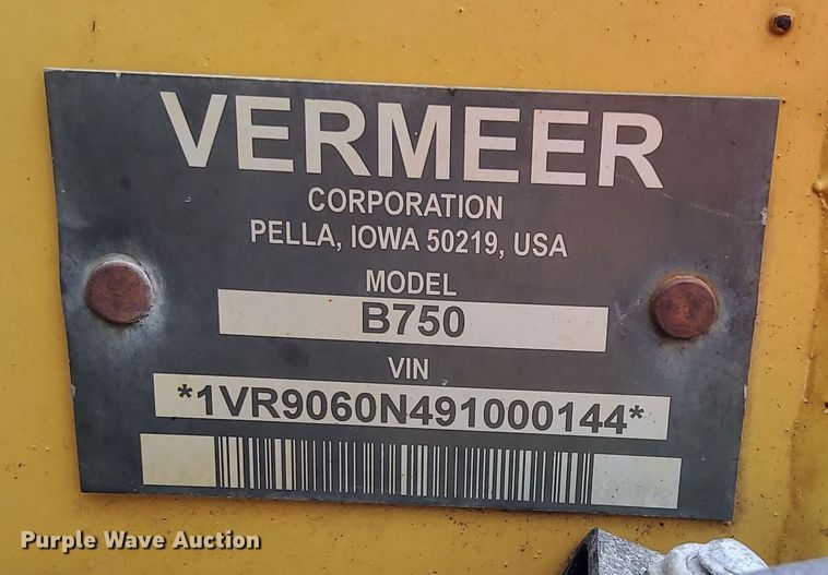 image for item DP2364 2009 Vermeer B750  backhoe attachment