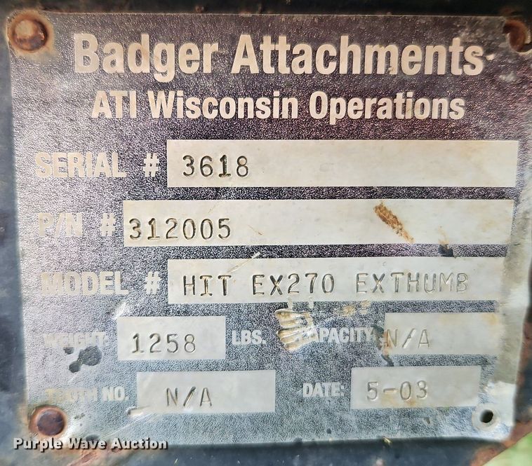 image for item DP2365 Badger 312005 EX270  mechanical thumb