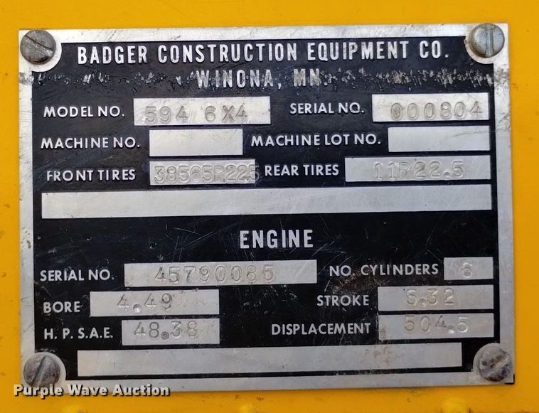 image for item DP3395 Badger 670  wheeled excavator
