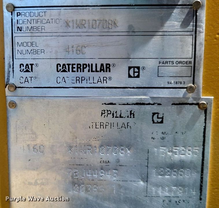 image for item DP5236 2001 Caterpillar 416C IT  backhoe