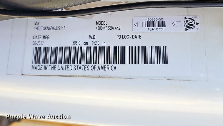 image for item DQ0206 2013 International DuraStar 4300  dump truck