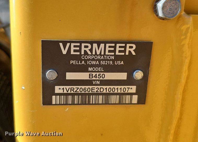 image for item DQ0256 2013 Vermeer RT450  trencher