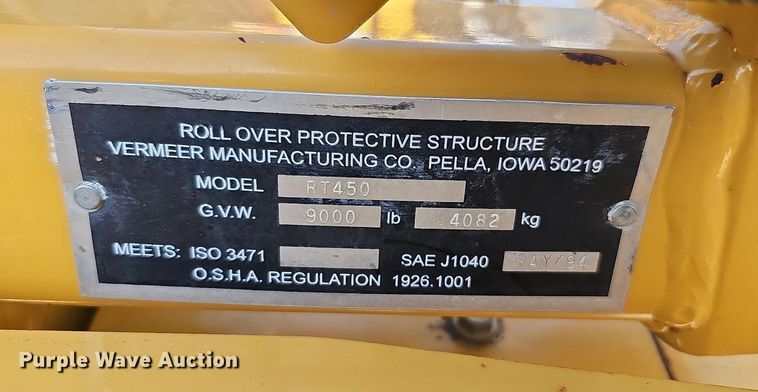 image for item DQ0256 2013 Vermeer RT450  trencher