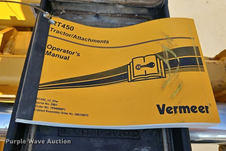 image for item DQ0256 2013 Vermeer RT450  trencher